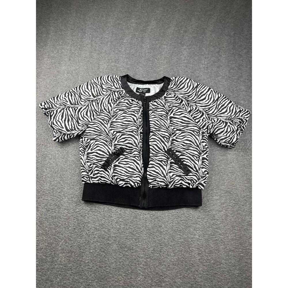 Shaagano Studio Women's Zebra Print Puffer Jacket Size Large‎